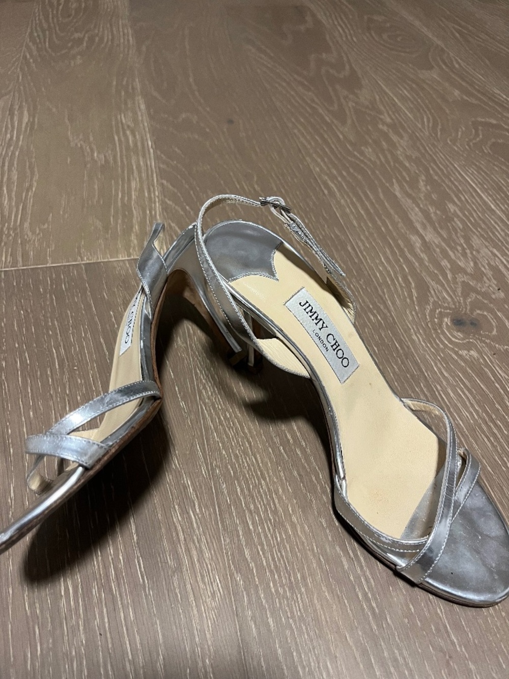Jimmy Choo silver high heels size EU 38.5 US 7 / 7.5